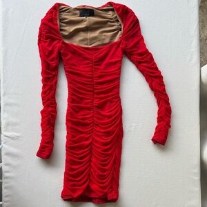 The Michael Costello x Revolve Franky Mini Dress XS Red Hot